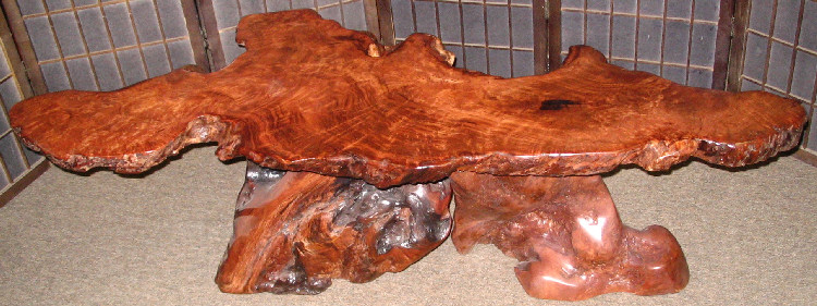 Redwood Burl Coffee Table