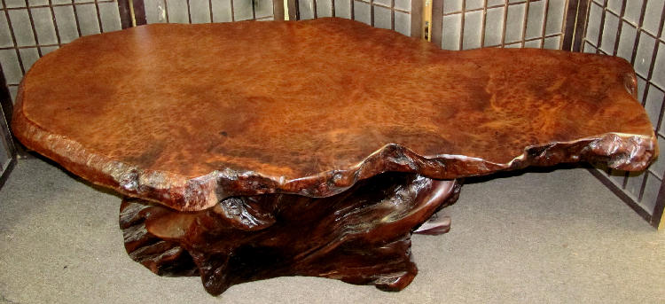 Lace Redwood Burl Coffee Table