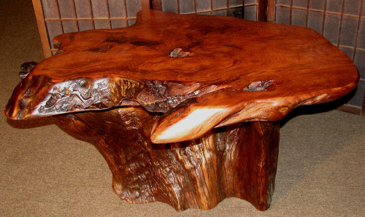 Redwood Burl Coffee Table